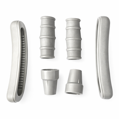KIT GOMAS REPUESTO PUÑOS AXILERAS PARA MULETAS GRIS (6 PZ.)