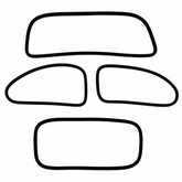 KIT GOMAS EMPAQUES VIDRIOS VW SEDAN VOCHO 1600 (4 PZ.)