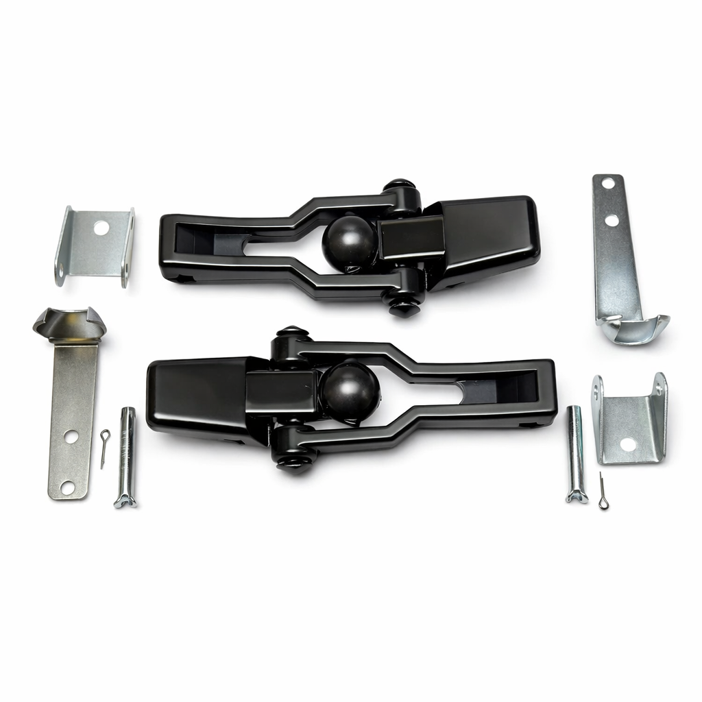 JUEGO DE GANCHOS PARA COFRE KENWORTH T600, T800, T2000, W900 C/BASES