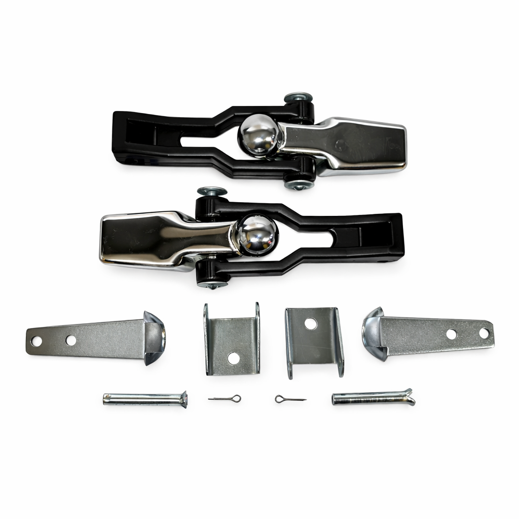 KIT GANCHOS PARA COFRE KENWORTH T600, T800, T2000, W900 (CROMADADOS)