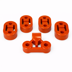 KIT SOPORTES PARA ESCAPE MOFLES AVEO 04-15 (5 PZ.) "NARANJAS"