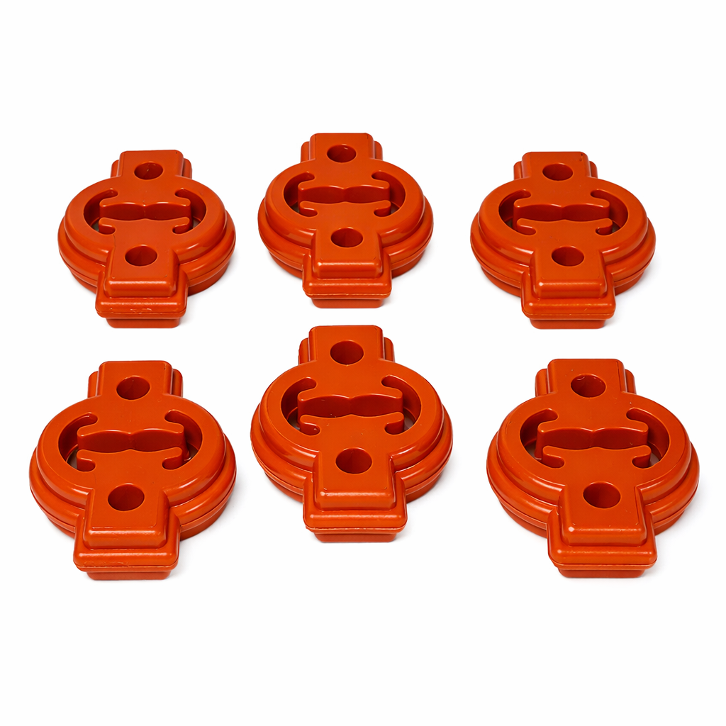 KIT SOPORTES PARA ESCAPE MOFLES TSURU 3 (6 PZ.) "NARANJAS"