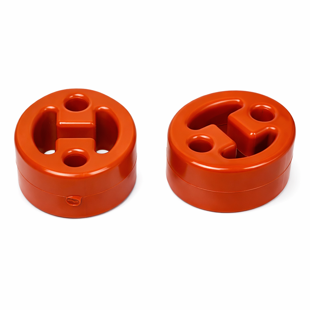 JUEGO SOPORTES PARA ESCAPE MOFLES TIIDA (2 PZ.) "NARANJAS"
