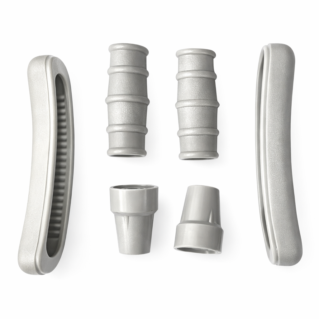 KIT GOMAS REPUESTO PUÑOS AXILERAS PARA MULETAS GRIS (6 PZ.)