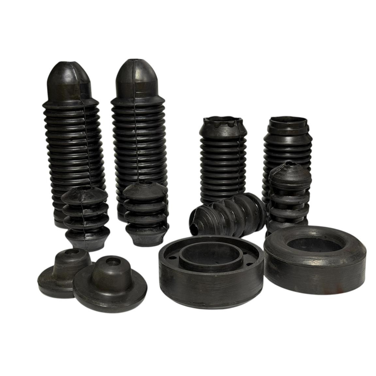 KIT TOPES REBOTE AMORTIGUADOR DELANTERO Y TRASEROS POINTER 97-10 C/CALZAS