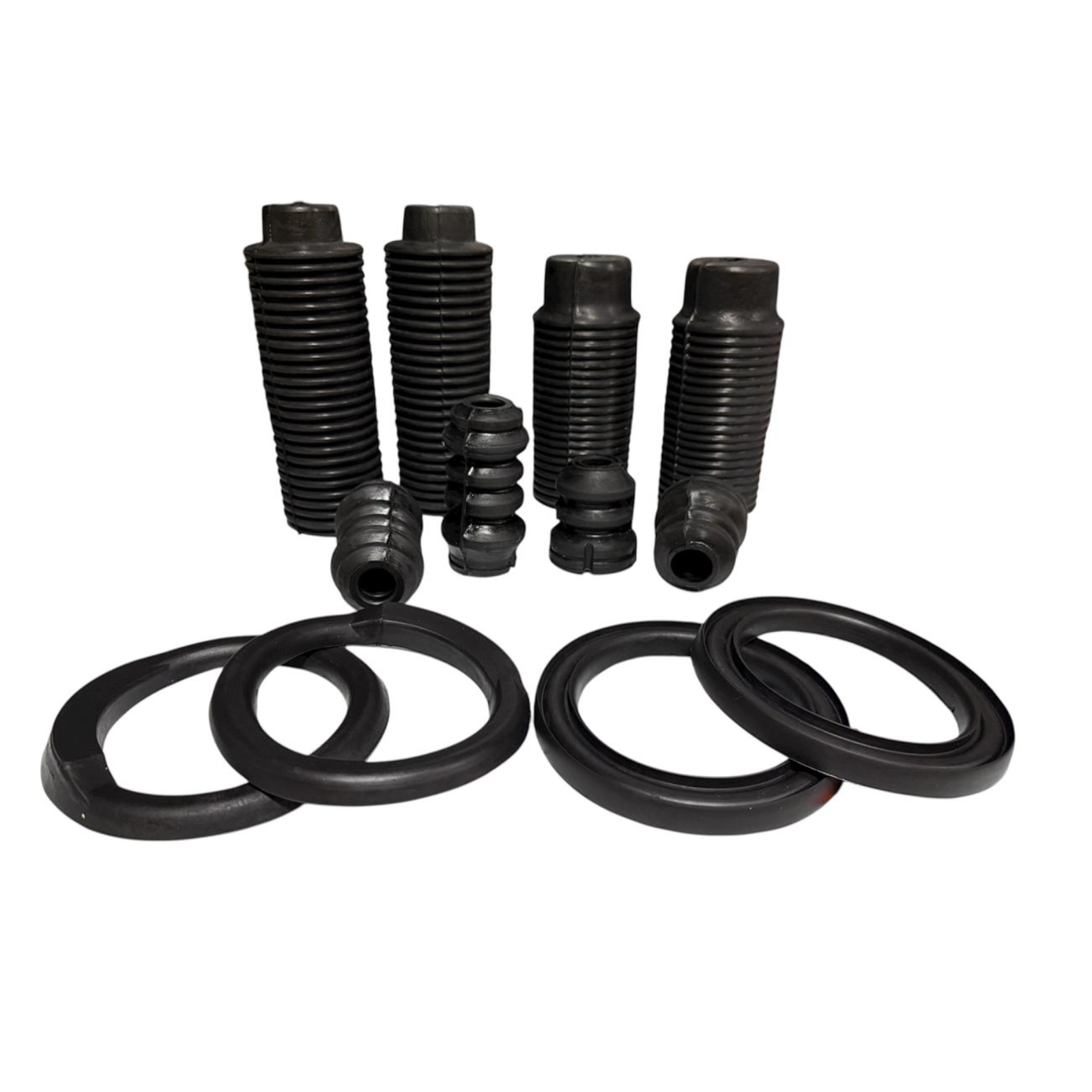 KIT TOPES REBOTE AMORTIGUADOR DELANTERO Y TRASEROS TSURU 3 93-17 C/ CALZAS