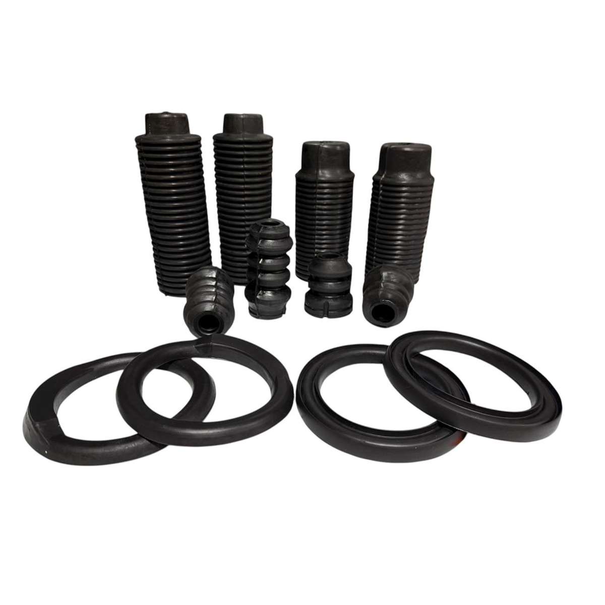 KIT TOPES REBOTE AMORTIGUADOR DELANTERO Y TRASEROS TSURU 3 93-17 C/ CALZAS