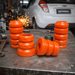 Kit Topes Amortiguador Chevrolet Spark Suspensión Delantera y Trasera HULETEH