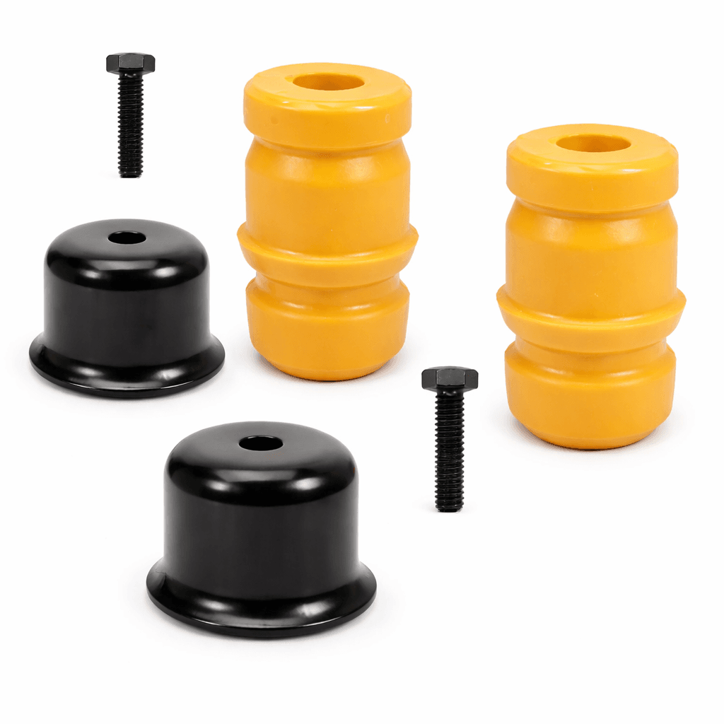 Kit Topes Suspensión Trasera Jeep Wrangler TJ 1997 a 2006 Con Bases HULETEH